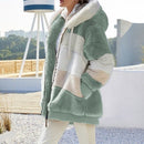 Oversized Plush Hooded Jacket for Women – Autumn/Winter Streetwear
