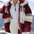 Oversized Plush Hooded Jacket for Women – Autumn/Winter Streetwear